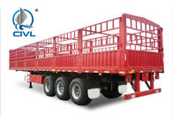 赤い半貨物トレーラ トラックのセミトレーラー シリーズ13m 3つの車軸貨物セミトレーラー