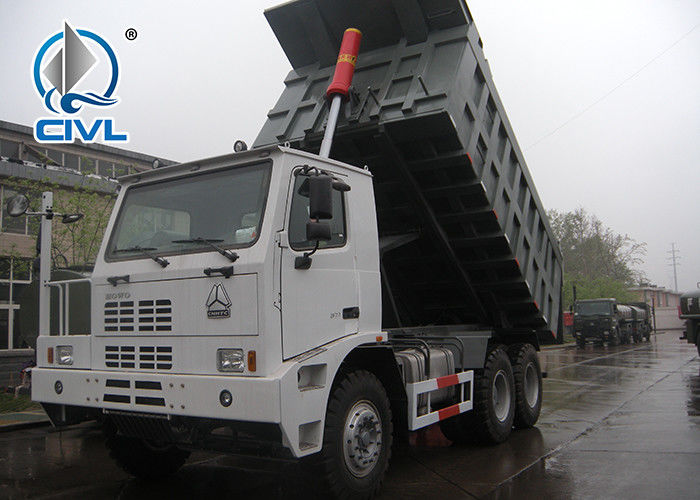 WD615.47頑丈なダンプ トラック6 x 4の12.00個- 20個のタイヤ鉱山のダンプカー トラックを採鉱する70トン